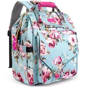 Large floral diaper bag backpack waterproof maternity travel baby bag with pad